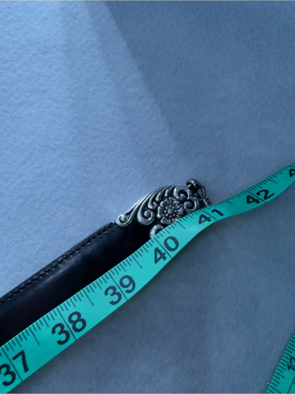 Brighton Vintage 49053 Black Leather Chain Belt